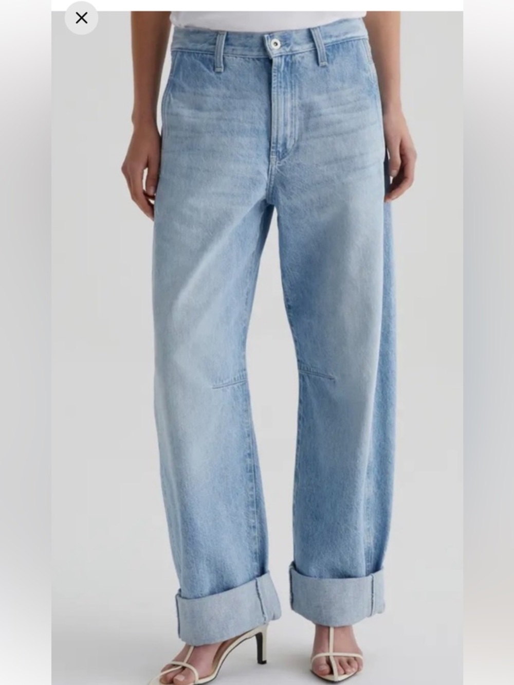 Ag Adriano Goldschmied Light Blue Straight Jeans